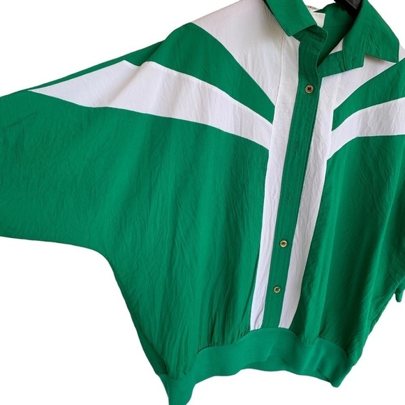 Vintage Women’s Track Suit Parachute Top Pants 80s Cortiva Made in USA - Picture 3 of 10